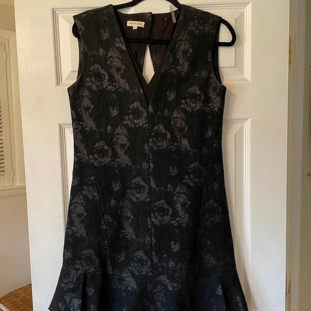 Rebecca Taylor black and metallic dress